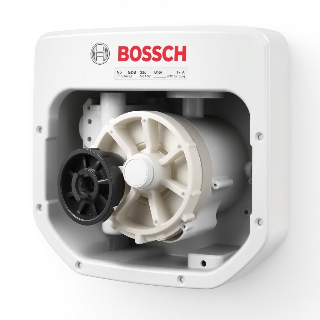 <clean photorealistic photo of a Bosch GDB 350 WC water pump unit detached