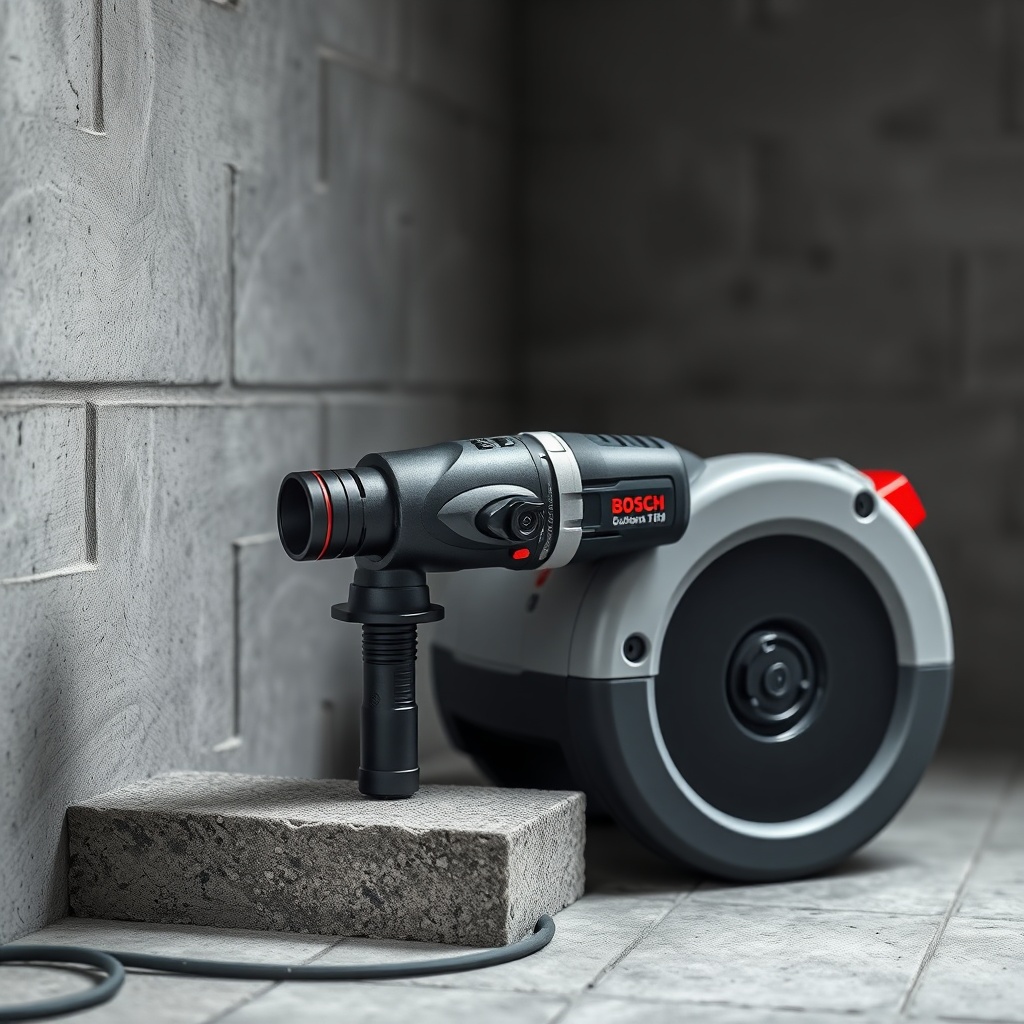 Bosch GDB 350 WC'ye takılı bir elmas karot ucu